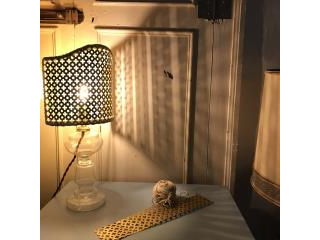 Lampada recycled vetro e ottone anni 60