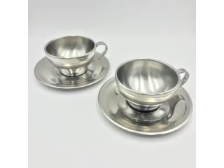 Tazze caffè vintage acciaio inox